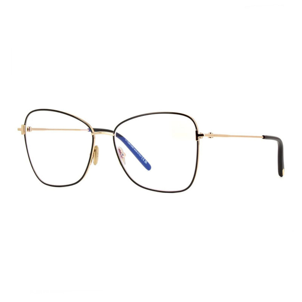 NEW Tom Ford FT5906-B 001 Shiny Black/Gold Sunglasses Authentic